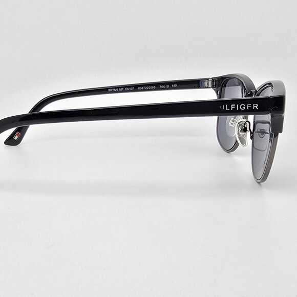 *SOLD*Tommy Hilfiger Bryan MP OU107 Black Frame Grey Lens Sunglasses w Case 50mm - Picture 6 of 15
